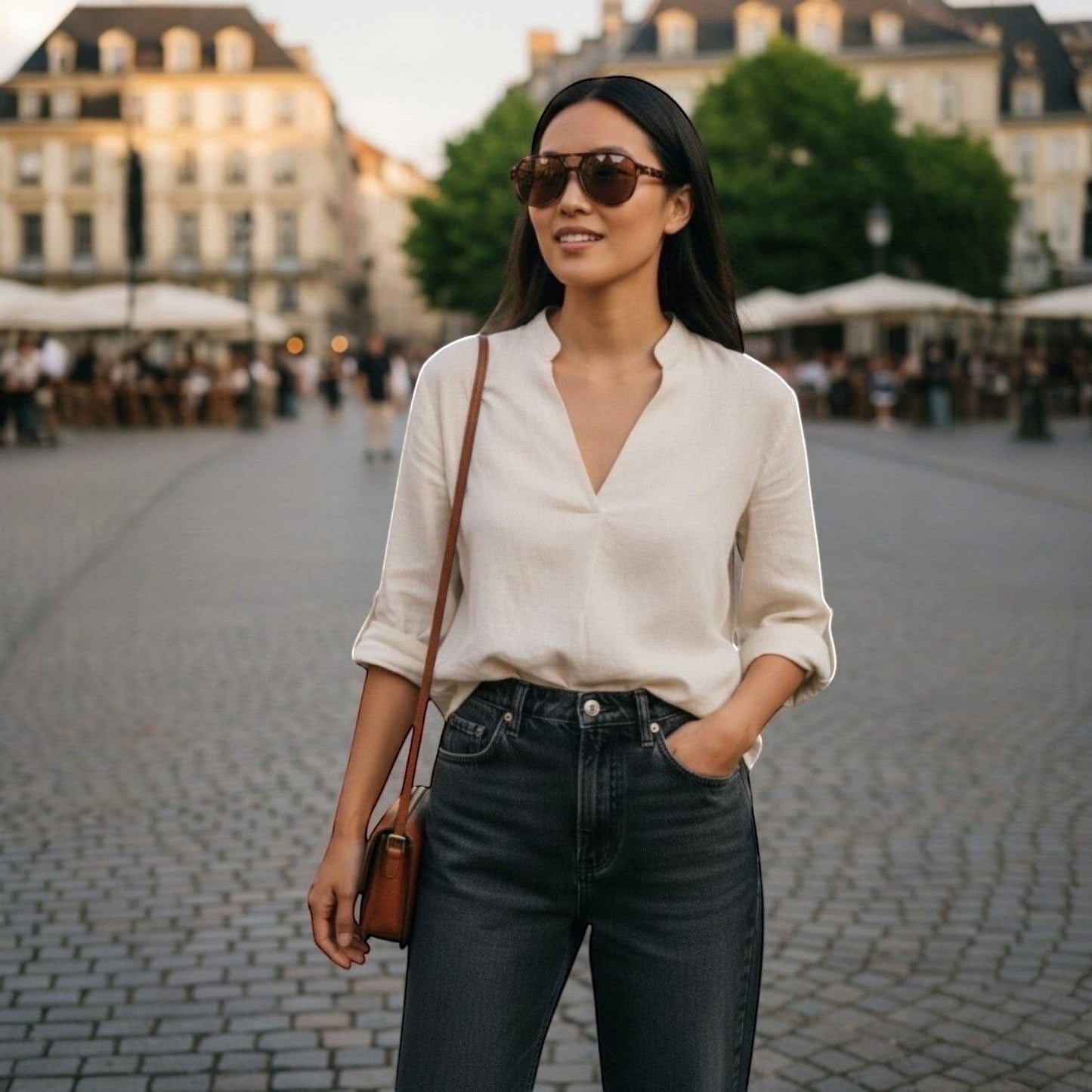 EVIE EYEWEAR Modelo Dakar aviator sunglasses with tortoiseshell frame and brown UV-protective lenses.
