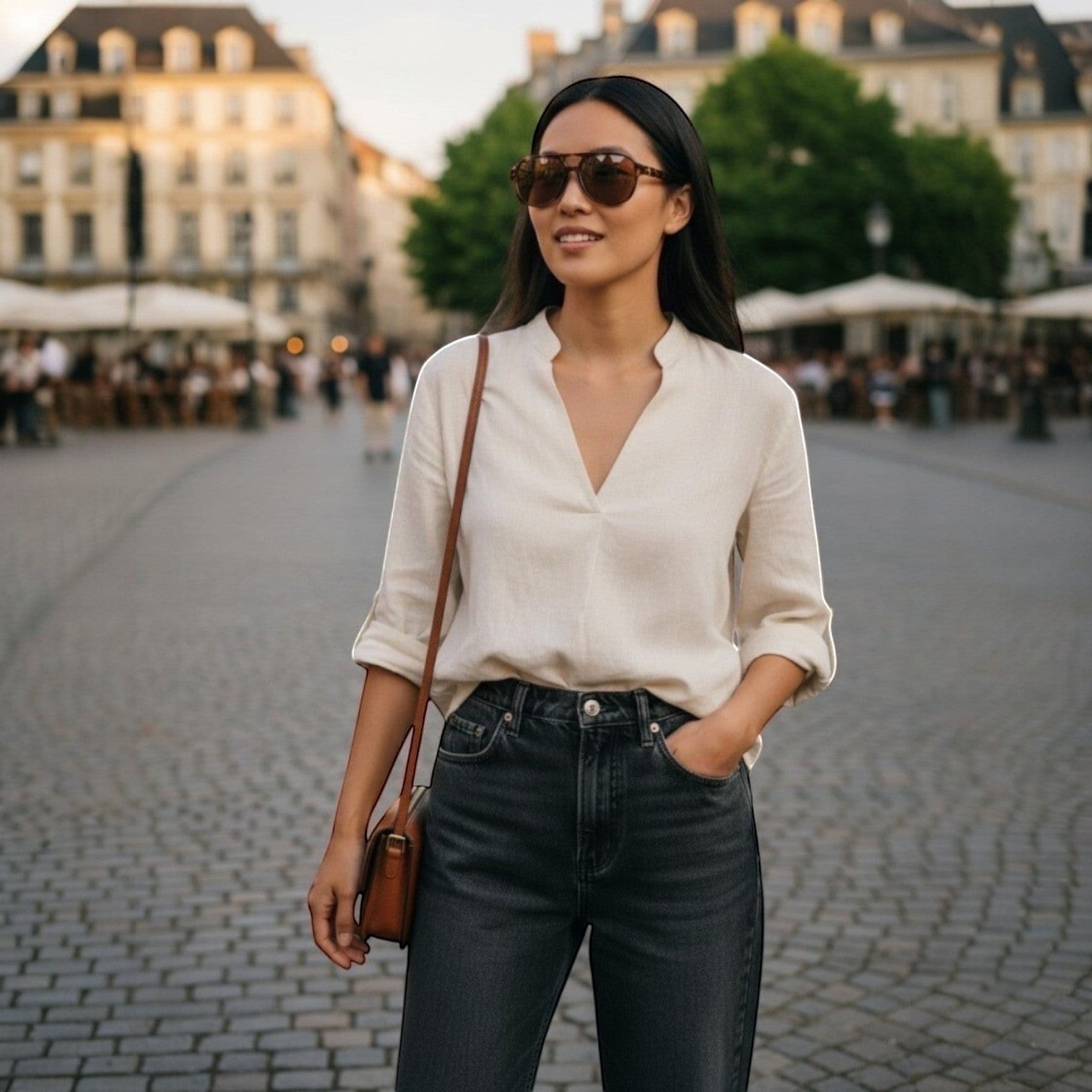 EVIE EYEWEAR Modelo Dakar aviator sunglasses with tortoiseshell frame and brown UV-protective lenses.
